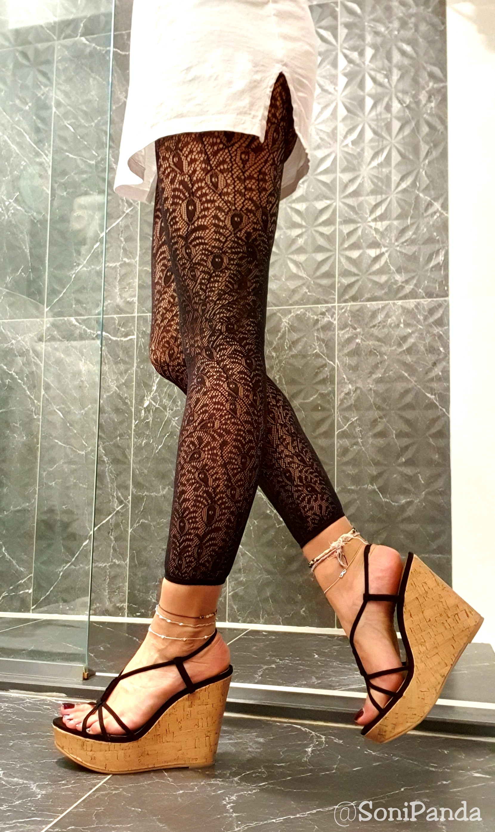 Wolford Peacock Lace Leggings